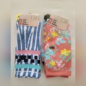 Men's Vans Colorful Patterned Socks Set Size 6.5-9 Set Of 2
